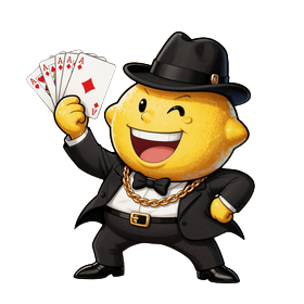 Lemon Casino Maskottchen l&auml;dt zum Spielen ein
